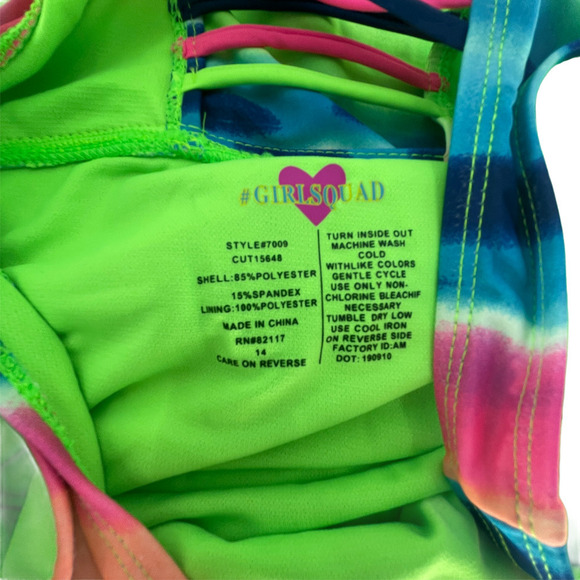 NWOT Girls Pineapple One Piece Swimsuit - Picture 5 of 6